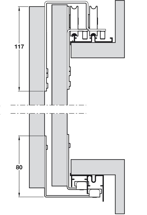 Hafele System Sf S35 For Sliding Wardrobe Doors